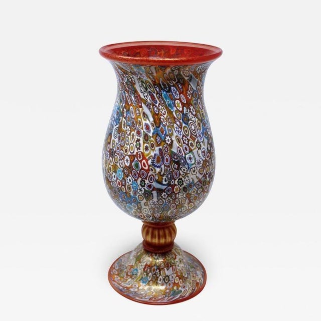 Glass Gambaro & Poggi - Murrine Murano Vase by Gambaro For Sale - Image 7 of 7
