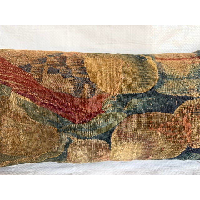 17th Century 17th Century Flemish Botanical Tapestry Pillow With Fruit Motif For Sale - Image 5 of 7