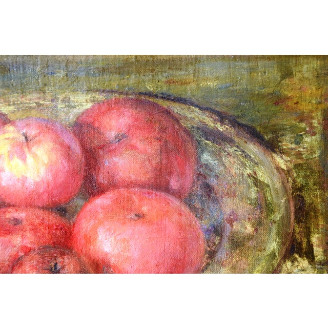 Paul Segieth, Still Life with Apples, 1938, Oil Painting, Framed For Sale - Image 9 of 13