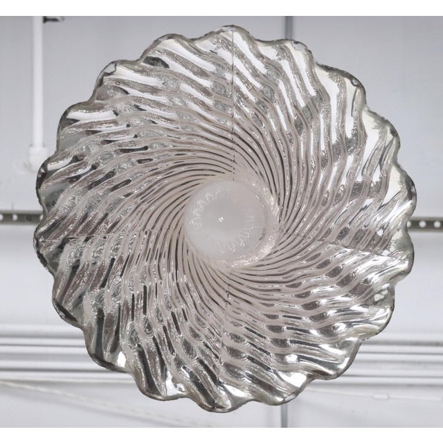 Mid 20th Century Industrial 10 In. Green Wavy X-Ray Mercury Glass Pendant Light For Sale - Image 10 of 13