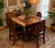 Absolutely stunning vintage Art Deco dining set featuring a striking geometric enamel tabletop and four matching solid...