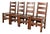 Stickley Brothers Antique Mission Oak Arts & Crafts Ladder Back Dining Chairs, Newly Refinished For Sale
