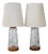 Mid-Century Modern Scandinavian Teak and Glass Table Lamps, Set of 2 For Sale