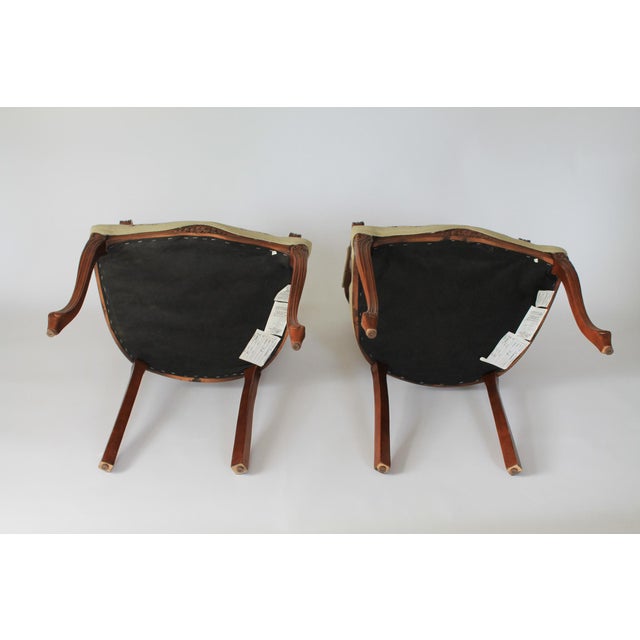 Late 20th Century French Louis XV Style Needlepoint Armchairs For Sale - Image 13 of 16
