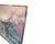 Lee Reynolds Vintage Large Postmodern Abstract 1980s Memphis Lee Reynolds Wall Art Canvas Oil Painting Brass Frame 80s For Sale - Image 4 of 10