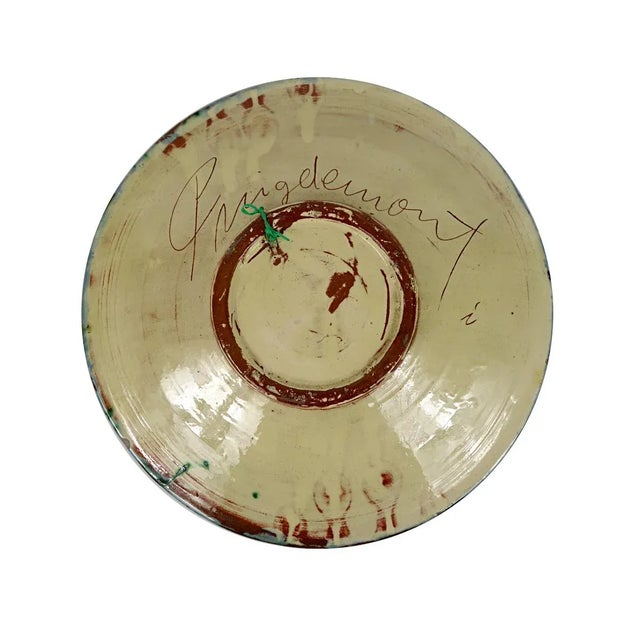 Ceramic Ceramic Wall Plate with Fish Decor by Puigdemont For Sale - Image 7 of 9