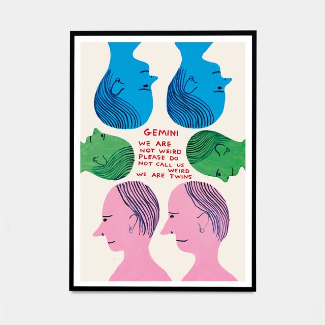 Contemporary Set of 12 David Shrigley Signs of the Zodiac Lithograph Poster (Individual), 2021 For Sale - Image 3 of 13