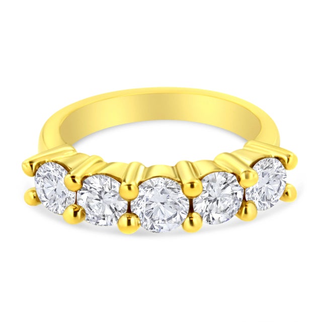 The Eternal five-stone diamond ring is just that, a timeless design that symbolizes a lasting love. Five round brilliant-...