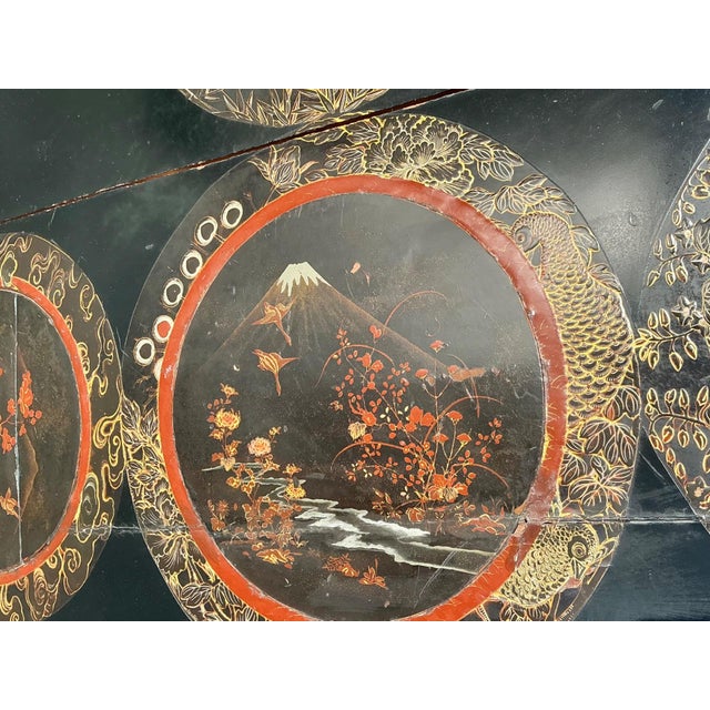 Vintage Victorian Chinese Export Lacquered Center Hall Table For Sale - Image 11 of 17