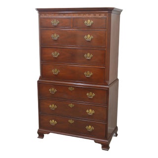 Baker Mahogany Chest on Chest For Sale