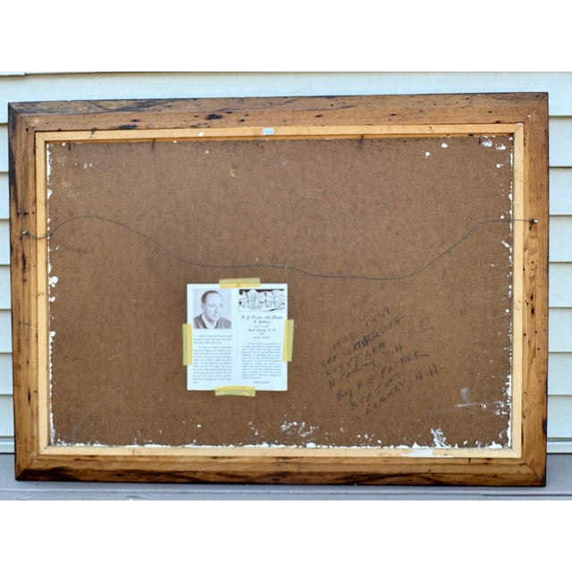 1960s Richard G. Packer North Conway, New Hampshire Art Landscape Oil Painting, Framed For Sale - Image 9 of 11