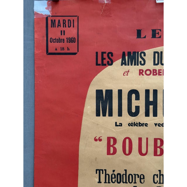Friends of the Theatre of France Boubouroche Poster from Michel Simon, 1960 For Sale - Image 4 of 7