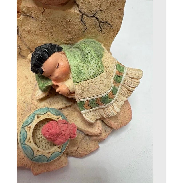 Rustic Enesco Friends of the Feather “Friend of the Earth” Figurine 1996 Limited Edition 5560/17500 Karen Hahn Southwest Sante Fe Decor For Sale - Image 3 of 6