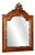 Antique Wall Mirror in Carved and Beveled Oak and Fortin Veneer, 1930s For Sale