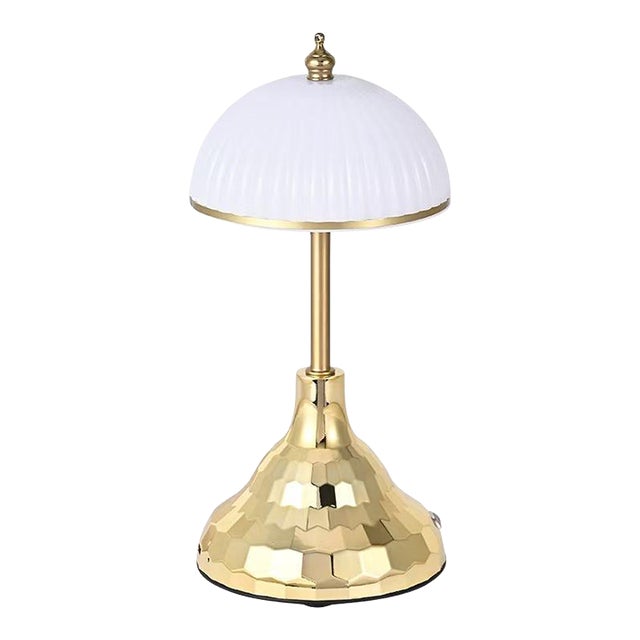 Gilded Shell Texture Table Lamp For Sale