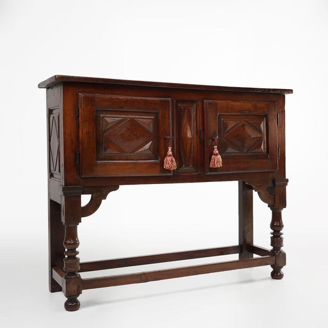 Antique Spanish Oak Carved Cabinet For Sale - Image 11 of 11