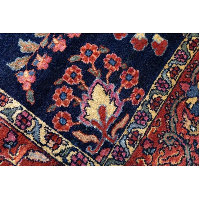 Antique Mohajeran Sarouk Rug 3'4'' x 4'10'' For Sale - Image 10 of 12