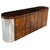 Mid-Century Modern Ron Seff Burled Walnut Credenza With Chrome Sides, 1970 For Sale - Image 3 of 8
