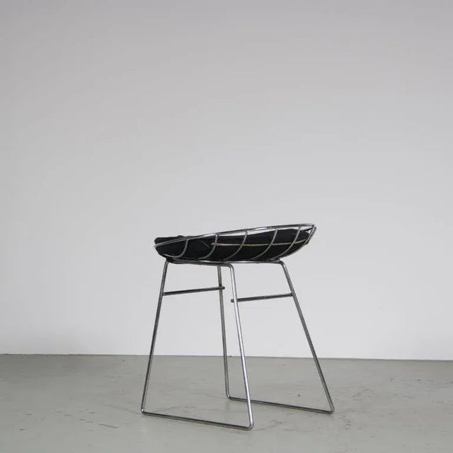 Wire Metal Stool by Tomado, the Netherlands, 1960s For Sale - Image 6 of 13