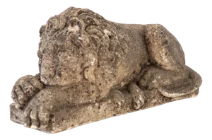 Circa 1900 English Recumbent Concrete Lion