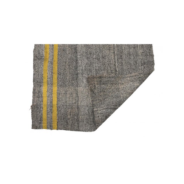Gray & Yellow Vintage Kilim Runner - 2`6″ X 14`3″ For Sale In Los Angeles - Image 6 of 6