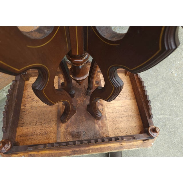 Brown Victorian Renaissance Style Walnut Painted Side Table For Sale - Image 8 of 8