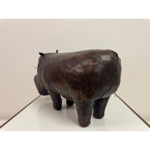 Vintage Leather Hippo by Dimitri Omersa for Liberty and Abercrombie and Fitch, 1970s For Sale - Image 14 of 18