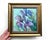 Wood Framed Flower Blue-Violet Irises Original Painting by Artist Valeriya Serova For Sale - Image 7 of 11
