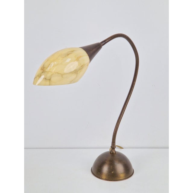 Vintage Art Deco Flex Neck Desk Lamp, 1950s For Sale - Image 4 of 12