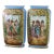 Pair of Antique Old Paris Porcelain Vases With Genre Scene Panels C1890 For Sale