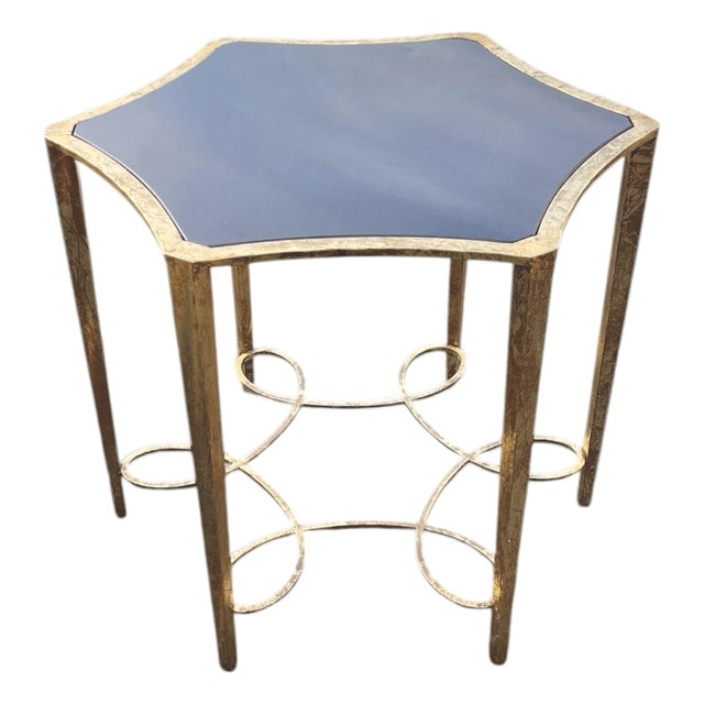 Late 20th Century Gilt Metal and Granite Entryway or Accent Table For Sale