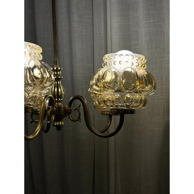 Five-Arm Chandelier by Helena Tynnell for Glashütte Limburg, 1960s For Sale - Image 9 of 12