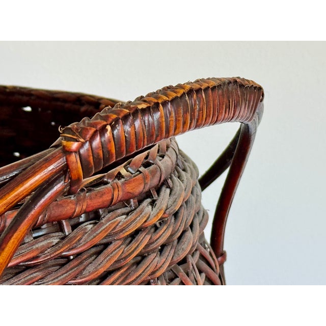 Wood 20th Century Japanese Ikebana Basket For Sale - Image 7 of 10