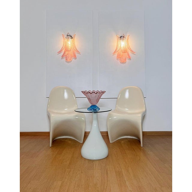 Vintage Pink Felci Murano Glass Wall Sconces, 1990s, Set of 2 For Sale - Image 13 of 18