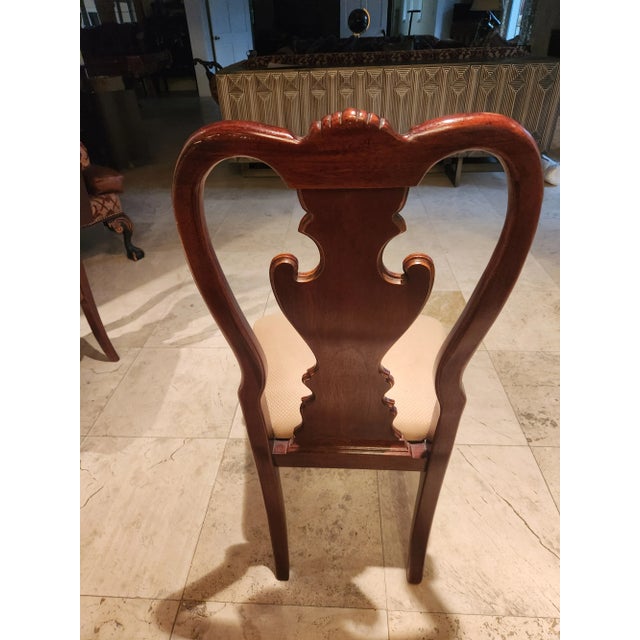 Thomasville Pair of Thomasville Vintage Chippendale Style Chairs For Sale - Image 4 of 9