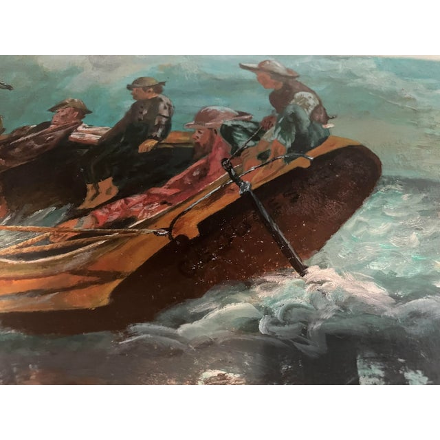 Mid 20th Century Breezing Up a Fair Wind by Winslow Homer Framed Reproduction Painting For Sale - Image 5 of 9