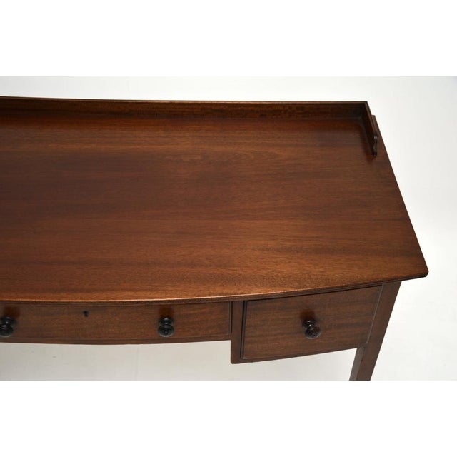 Wood Antique Edwardian Writing Table, 1900s For Sale - Image 7 of 11