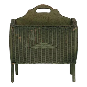 1920’s Lloyd Loom Wicker Newspaper Rack