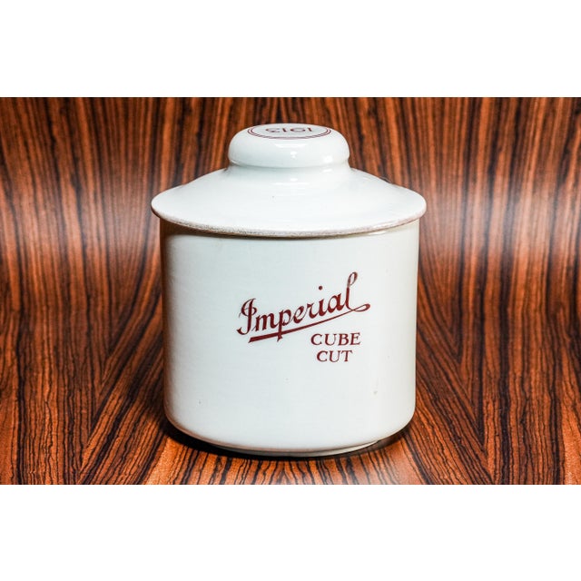 Neat Ivy League Antique Porcelain Tobacco Jar Yale, Harvard, Columbia, Princeton Tobacciana For Sale - Image 9 of 15