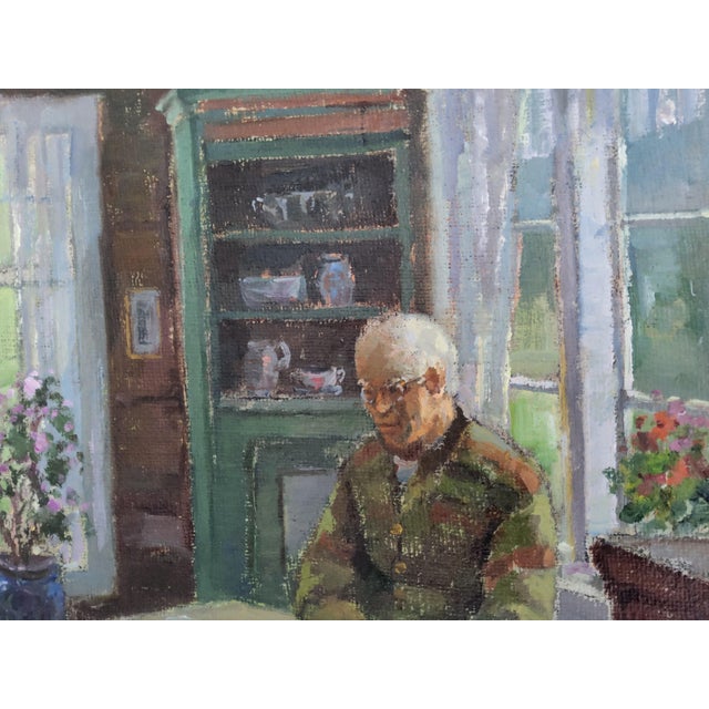 Mid-Century Modern Original Mid Century Norwegian Interior Oil Painting by Karl Vilhelm Anstensen 1978 For Sale - Image 3 of 18