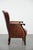 Vintage Wing Chair in Sheepskin Leather For Sale - Image 3 of 17