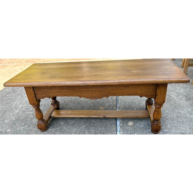 Vintage Country French Coffee Table With Two Drawers For Sale - Image 9 of 12