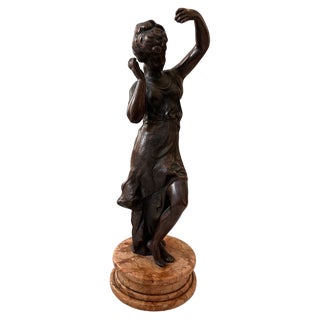 Figure Dancer Figurine in Brass, 1920s For Sale