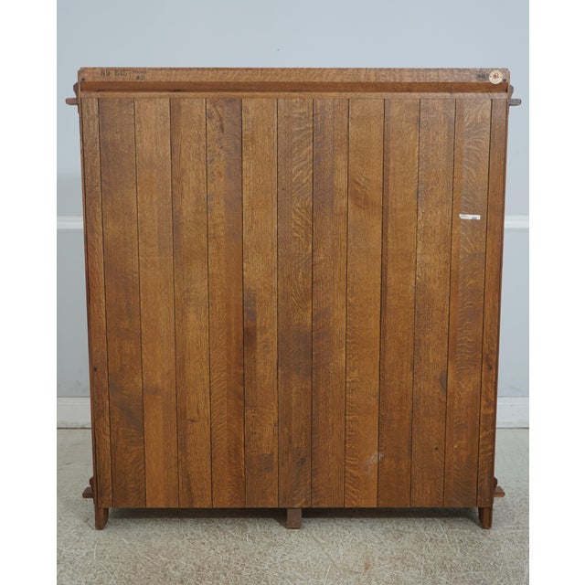 Stickley 2 Door Mission Oak Arts & Crafts Bookcase For Sale - Image 10 of 12
