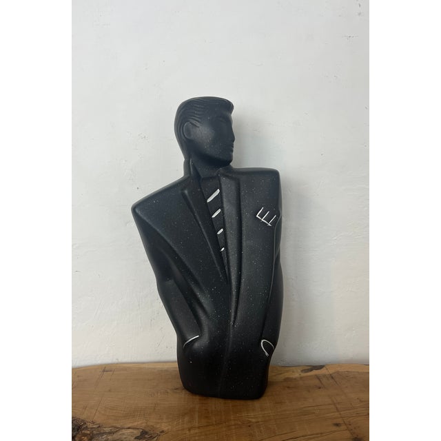 1980s Vintage Postmodern Style Ceramic Man Sculpture in the style of Lindsey B Balkwill, 1980s For Sale - Image 5 of 18