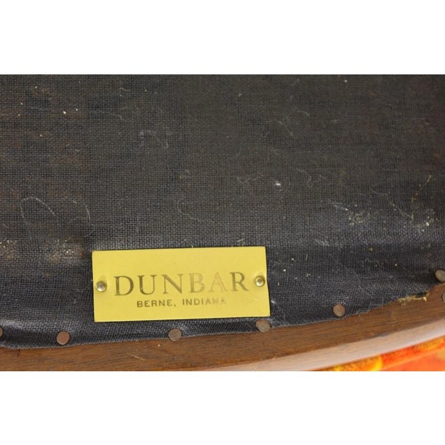 Pair of Mid 20th Century Edward Wormley for Dunbar Janus Chair in Jack Lenor Larsen For Sale - Image 10 of 10