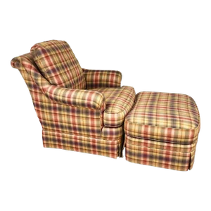 Sherrill English Country Club Chair & Ottoman