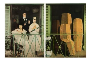 After Manet and Magritte "The Balcony", First Edition Lithograph and Photogravure - a Pair