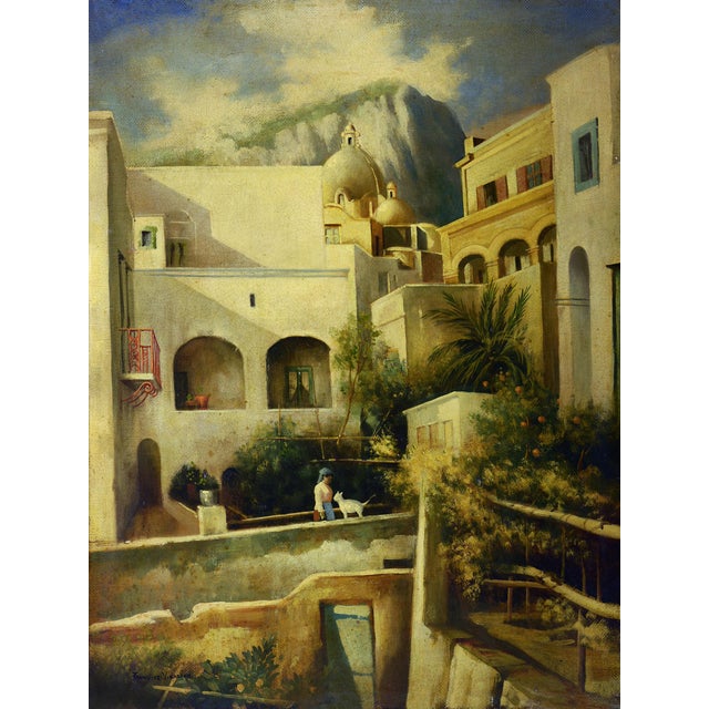 Françoise Vigneron, Capri Scene, 19th Century, Oil Painting on Canvas For Sale - Image 7 of 7