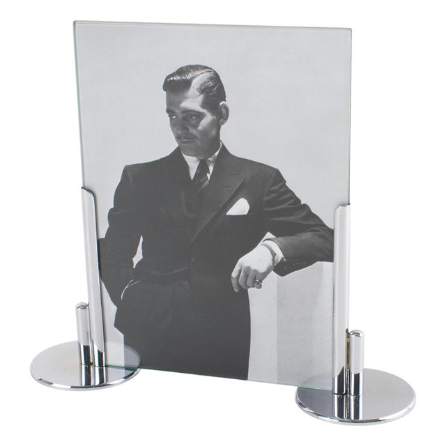 Art Deco Modernist Chrome Picture Frame, France 1930s For Sale
